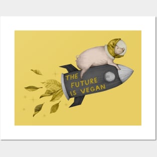 space pig - gold Posters and Art